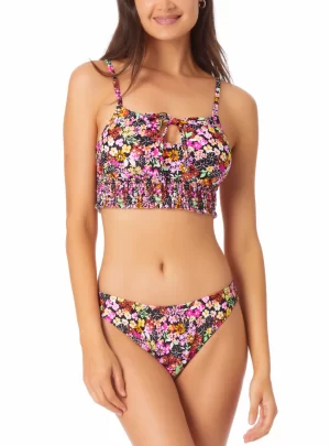 California Waves Juniors’ Printed Longline Bikini Top and Bottom