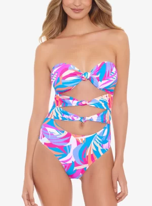 Salt + Cove Juniors’ Tropical Breeze Knotted One-Piece Swimsuit