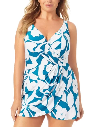 Anne Cole Plus Size Surplice Swimdress