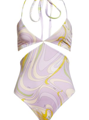 Onde Print Cutout One-Piece Swimsuit EMILIO PUCCI