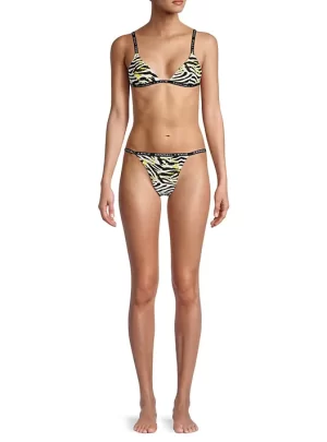 Kendall + Kylie 2-Piece Tiger Print Bikini Set