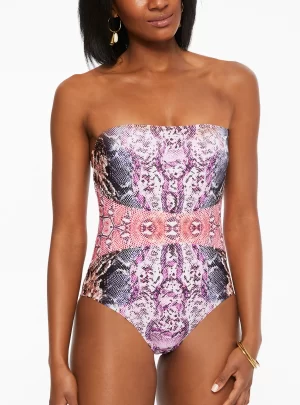 Bar III Mixed Messages Printed One-Piece Swimsuit, Created for Macy’s