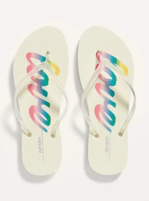 Patterned Plant-Based Flip-Flop Sandals For Women