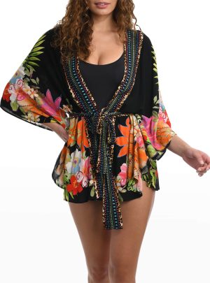 SUNSHINE 79 Short Belted Coverup Kimono