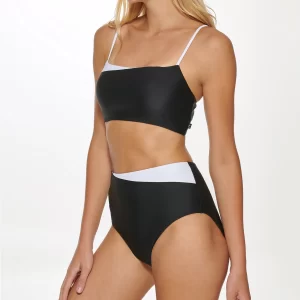 Calvin Klein Straight-Neck Bikini Top & High-Waist Bottoms