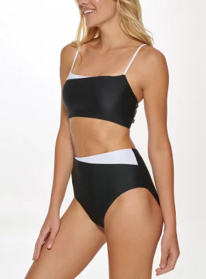 Calvin Klein Straight-Neck Bikini Top & High-Waist Bottoms