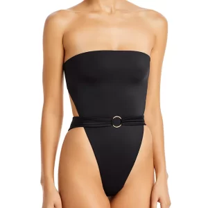 Joues de Sable Amanda Cutout Strapless One Piece Swimsuit