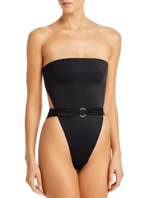 Joues de Sable Amanda Cutout Strapless One Piece Swimsuit