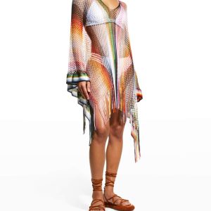 MISSONI MARE Short Multicolor Open-Knit Coverup