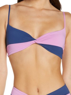 Ringo Twist Colorblock Bikini Top L SPACE